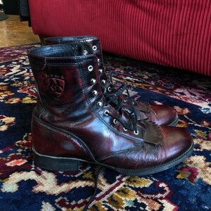 Ariat leather lace up boots